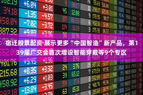 宿迁股票配资 展示更多“中国智造”新产品，第139届广交会首次增设智能穿戴等9个专区